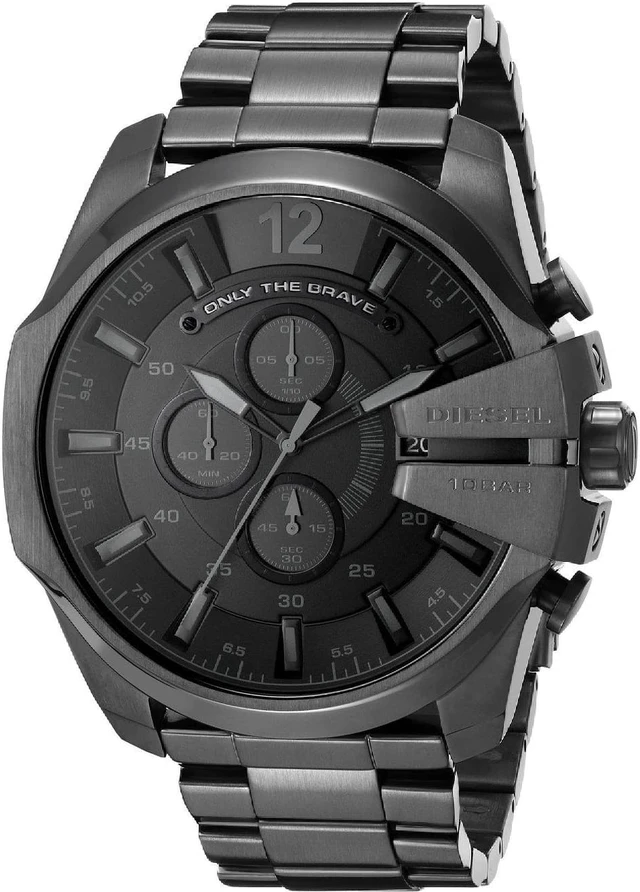 Alt view image 6 of 14 - Diesel Men's Mega Chief Chronograph Stainless Steel Watch - Black