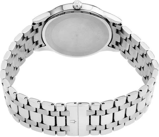 Alt view image 4 of 15 - Bulova Mens Charcoal Dial Stainless Steel Dress Quartz Watch 96B261