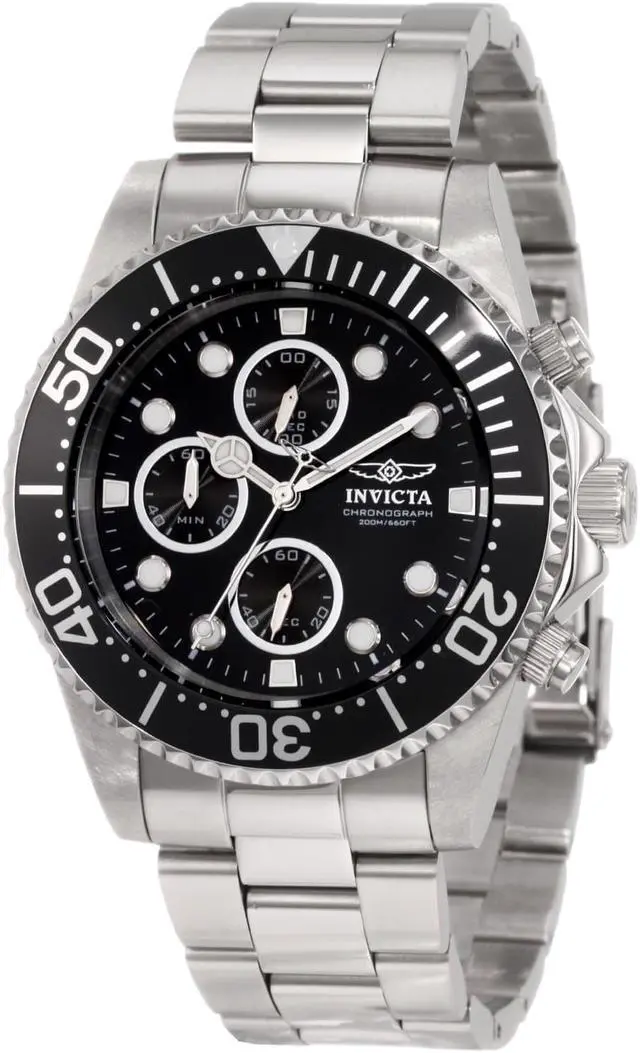 Alt view image 11 of 12 - Invicta  Pro Diver 1768  Stainless Steel Chronograph  Watch