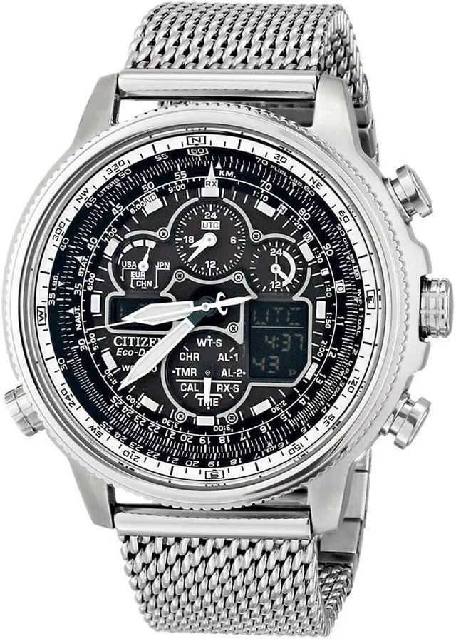 Alt view image 15 of 20 - Citizen Eco-Drive Navihawk A-T Mens Digital Chrono Watch JY8030-83E
