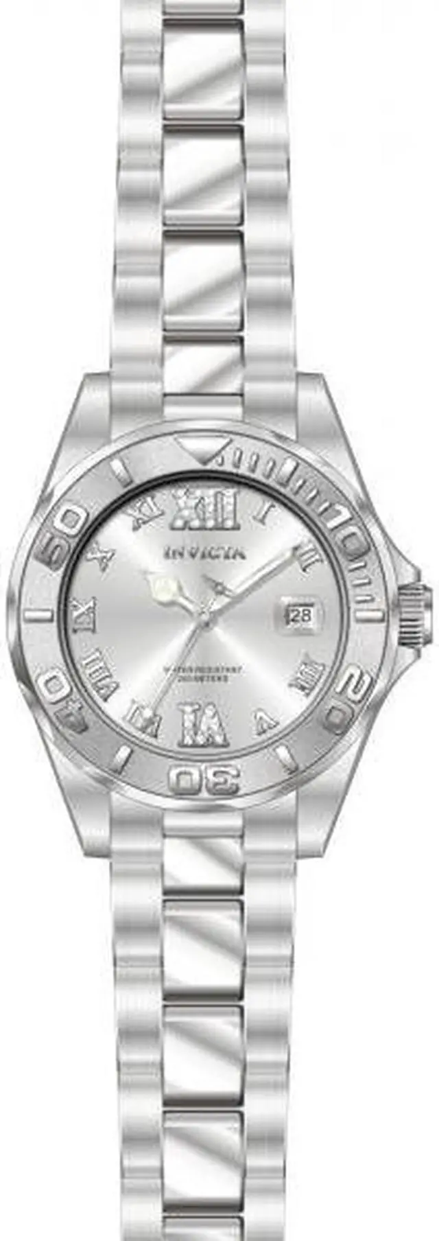Alt view image 2 of 13 - Invicta 12851 Women's Pro Diver Stainless Steel Silver-Tone Dial Watch