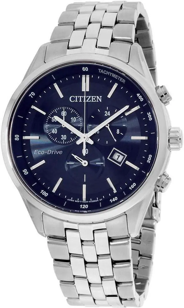 Alt view image 3 of 10 - Citizen Men's Sapphire 42mm Steel Bracelet & Case Eco-Drive Watch AT2141-52L