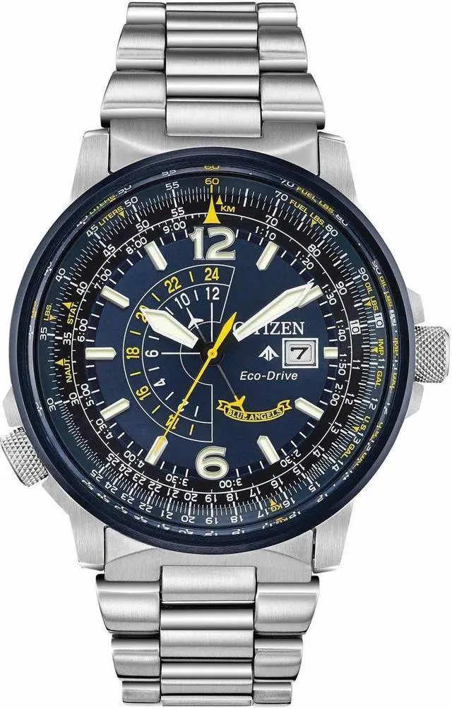 Alt view image 2 of 14 - Men's Citizen Promaster Nighthawk Eco-Drive Steel 42mm Watch BJ7006-56L