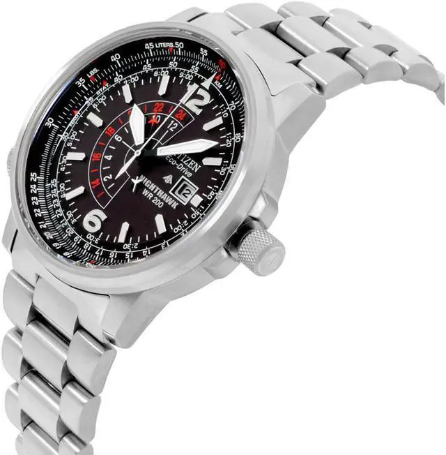 Alt view image 2 of 11 - Citizen Nighthawk Eco-Drive Pilot Watch Mens Watch BJ7000-52E
