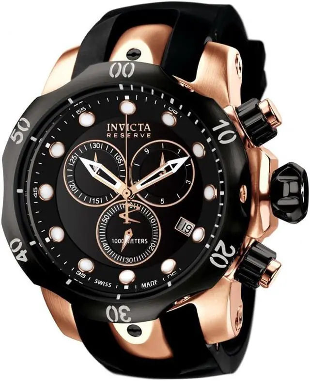 Alt view image 13 of 16 - Invicta 5733 Men's Venom Reserve Chronograph Black Polyurethane And Dial Watch