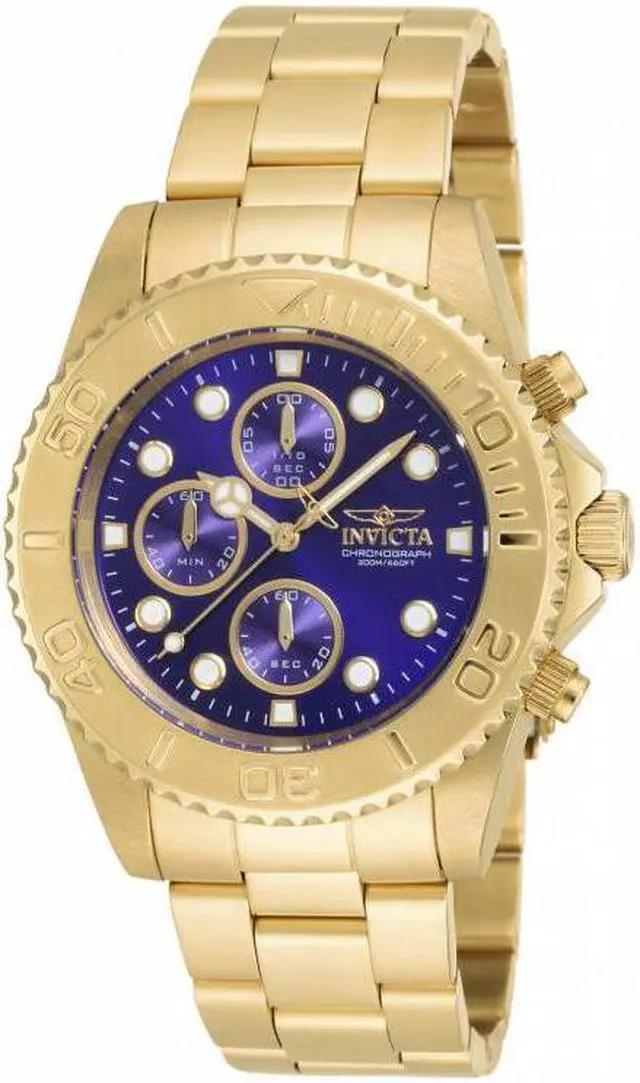 Alt view image 10 of 16 - Invicta Men's 19157 Pro Diver Quartz Multifunction Blue Dial Watch