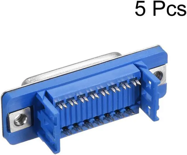 Alt view image 2 of 4 - IDC D-Sub Ribbon Cable Connector 15-pin 2-row Female Socket IDC Crimp Port Terminal Breakout for Flat Ribbon Cable Blue Pack of 5