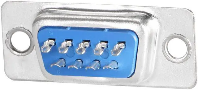 Alt view image 3 of 4 - D-sub Connector Male Plug 9-pin 2-row Port Terminal Breakout Solder Type for Mechanical Equipment CNC Computers Blue Pack of 5