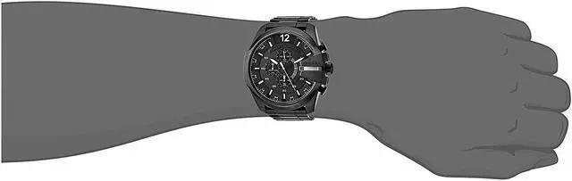 Alt view image 16 of 20 - Men's Black Diesel Mega Chief XL Chronograph Watch DZ4283