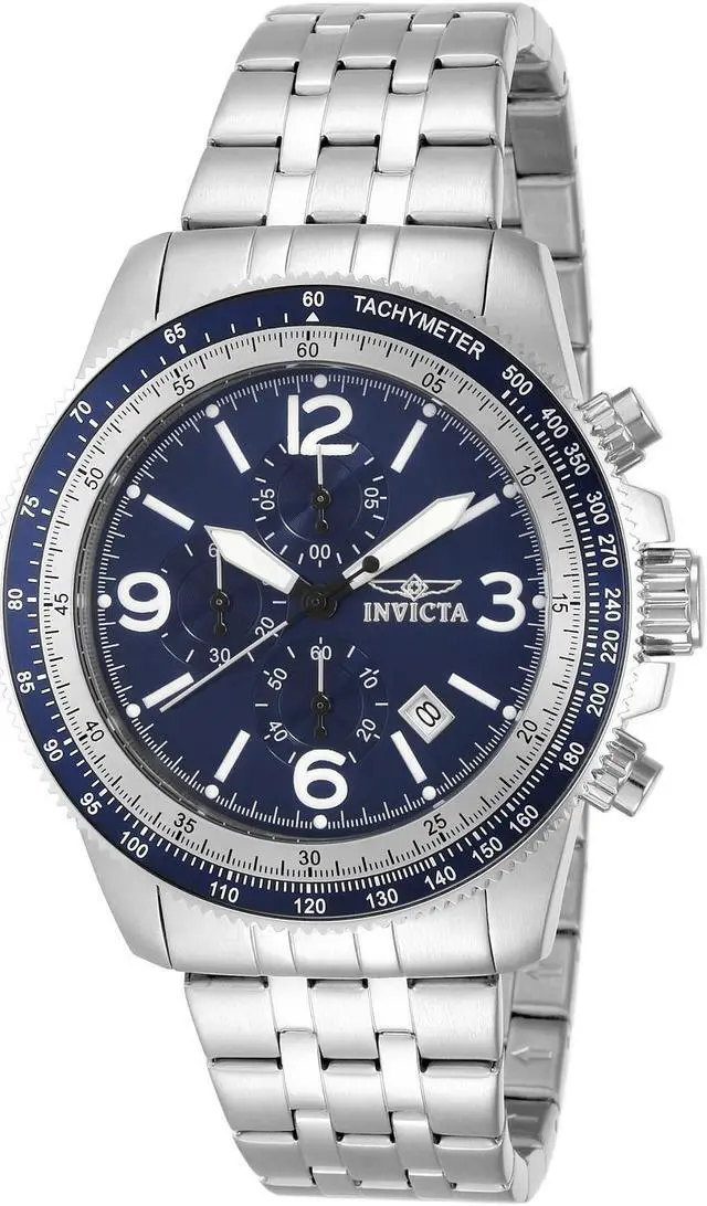 Alt view image 5 of 11 - Invicta 13961 Men's Specialty Chrono Stainless Steel Blue Dial Ss Watch