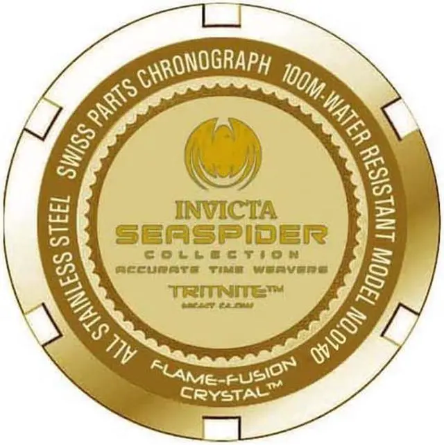Alt view image 16 of 20 - Invicta  Sea Spider 0140  Stainless Steel, Polyurethane Chronograph  Watch