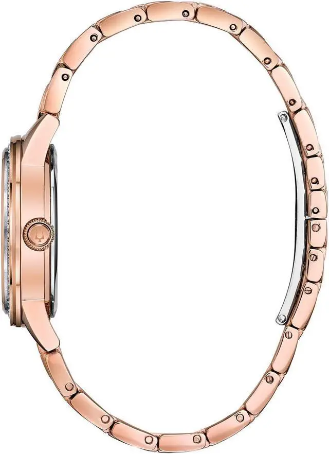 Alt view image 3 of 20 - Bulova Ladies TurnStyle Rose Gold Plated Stainless Steel Quartz Watch 98L247