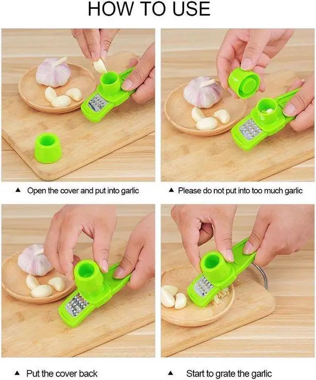 Alt view image 6 of 7 - Multi-functional Ginger Garlic Grinding Grater Grinder Kitchen Gadgets Tools - Green