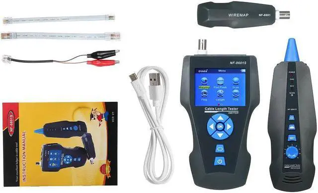 Alt view image 6 of 7 - Telephone Wire Tracker Electrical Line Finding Testing Cable Tester Handheld Line Finder Cable Detector Wire Measuring Instrument for Network Maintenance Collation For RJ45 RJ11 BNC Metal Cable PING/P