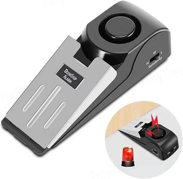 Main image of Household 100dB Mini Size Lightweight Portable Alarm Door Stop with 30s Alert