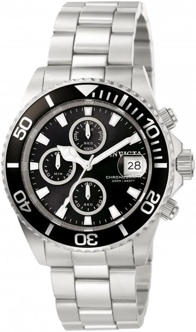 Alt view image 9 of 12 - Invicta  Pro Diver 1003  Stainless Steel Chronograph  Watch