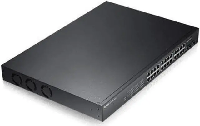 Main image of ZyXEL GS1900-24HP, 24-port GbE L2 PoE Smart Switch, rackmount, 170 Watt