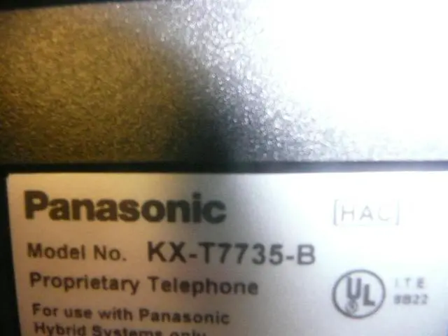 Alt view image 2 of 3 - KX-T7735-B Panasonic 24 Button Speakerphone Telephone w/ 3-Line Backlit LCD & Hands-Free Answer Back