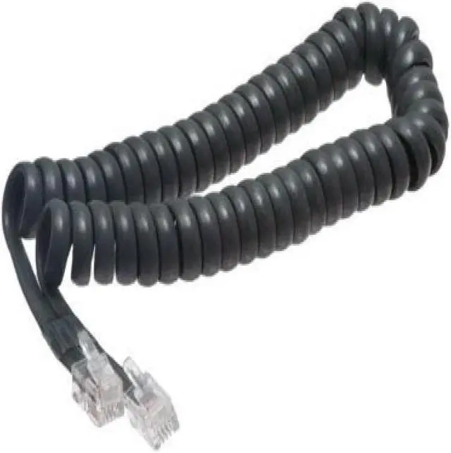 Main image of Panasonic Telephone 7 Ft Charcoal Gray Handset Cord Curly Cords for All Phone Brands