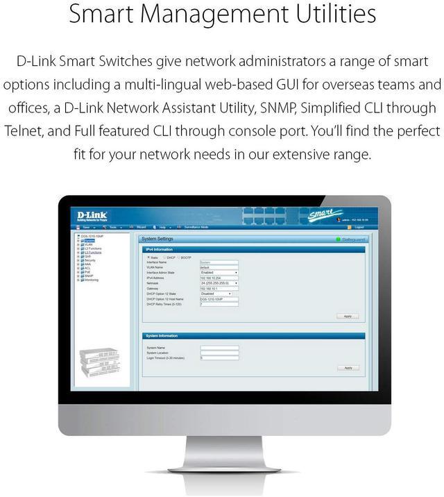 Alt view image 14 of 18 - D-Link DGS-1510-28XMP Systems 28-Port Gigabit SmartPro Stackable PoE/PoE+ Switch Including 4 10GbE SFP+ Ports