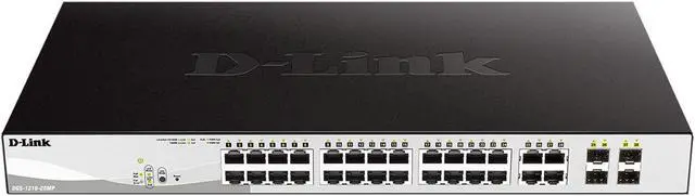 Alt view image 5 of 20 - D-Link 28-Port Layer 2 Smart Managed Gigabit Poe Switch