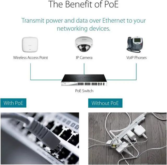 Alt view image 8 of 20 - D-Link 28-Port Layer 2 Smart Managed Gigabit Poe Switch