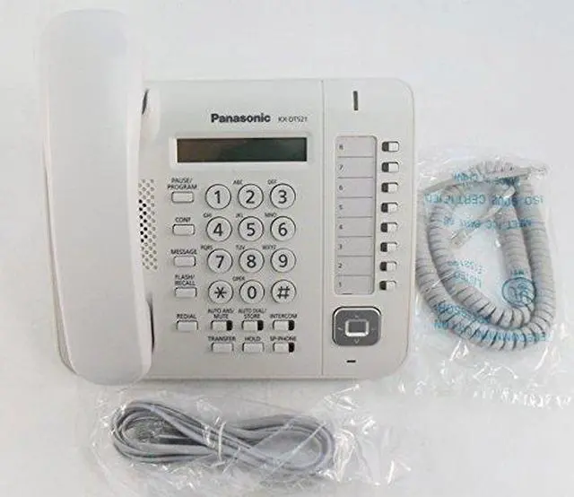 Alt view image 11 of 13 - Panasonic KX-DT521 White 8 Button 1-line Digital Telephone