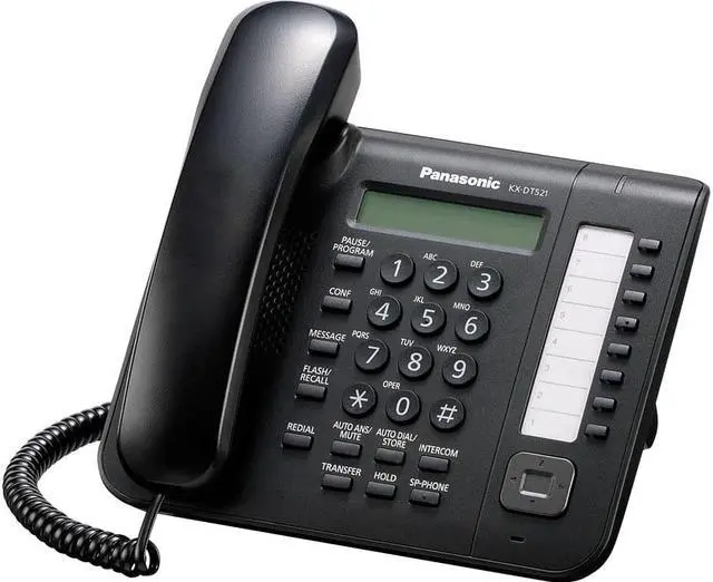 Alt view image 10 of 10 - Panasonic KX-DT521 Black 8 Button 1-line Digital Telephone