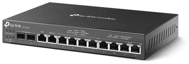 Alt view image 7 of 18 - TP-Link ER7212PC | Omada Router, PoE Switch & Controller 3-in-1 Gigabit VPN Router | Up to 4 WAN | 8 PoE+ LAN Port @ 110W | Fanless | Easy Installation | Load Balance