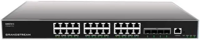 Main image of Grandstream Enterprise Layer 3 Managed Network Switch, 24 x GigE, 4 x SFP+ GWN7813 (NEW, late-July)