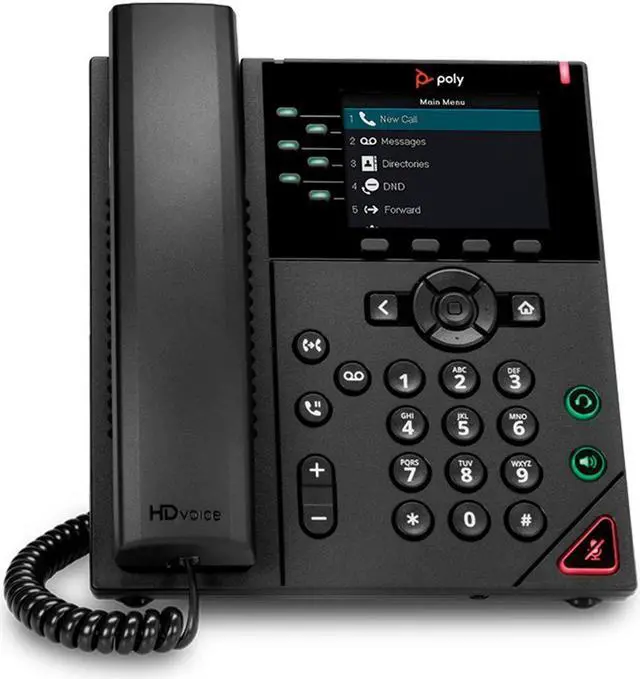Alt view image 10 of 12 - Poly 350 Corded Desktop Wall Mountable IP Phone Black TAA PoE ONLY 220048830025