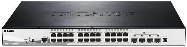 Alt view image 12 of 18 - D-Link DGS-1510-28XMP Systems 28-Port Gigabit SmartPro Stackable PoE/PoE+ Switch Including 4 10GbE SFP+ Ports