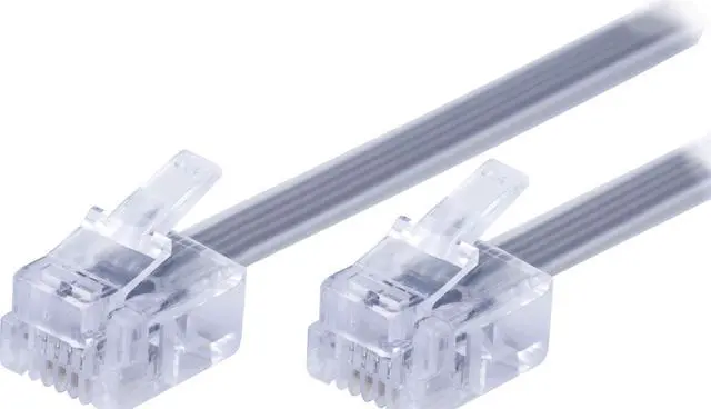 Alt view image 2 of 4 - Power Gear Telephone Line Cord, 2 Pack, 25 Feet, Phone Cord, Modular Jack Ends, Works for Phone, Modem or Fax Machine, for Use in Home or Office, Satin, 46068