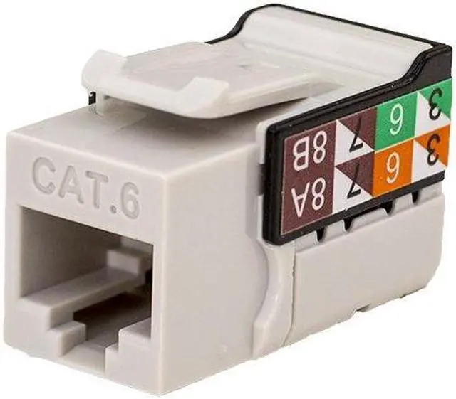 Main image of Vertical Cable CAT6 RJ45 Keystone Jack, V-Max Series - Gray Color - (50 pack) 352-V2716/GY