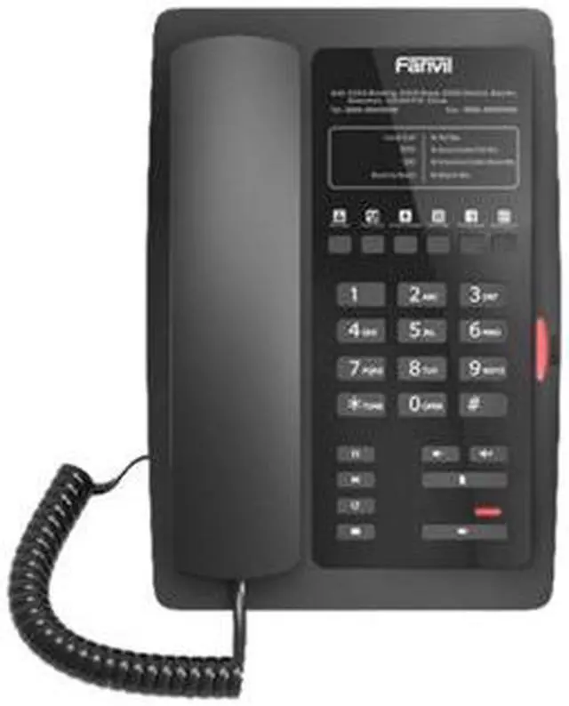 Alt view image 3 of 4 - fanvil h3w wi-fi ip phone black wireless built-in 2.4ghz usb for charging voip phone hotel/hospital (black)