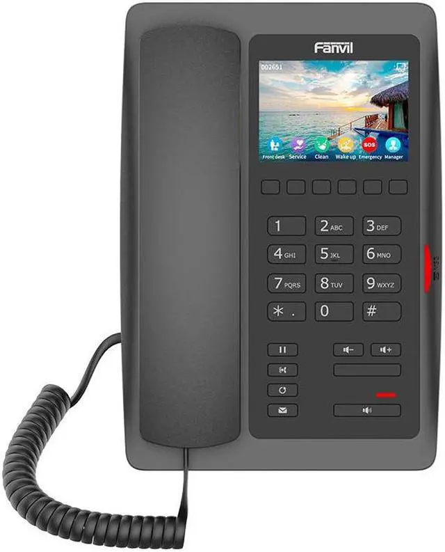 Alt view image 2 of 2 - Fanvil H5W WiFi Hotel Phone in Black H5W Black