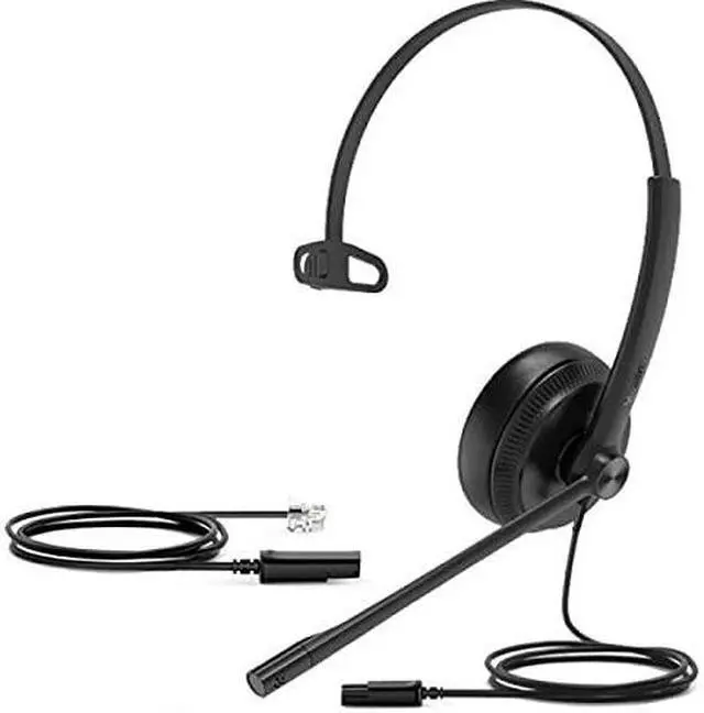Alt view image 3 of 5 - yealink yhs34 mono analog wired headset - qd to rj9