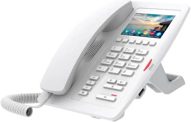 Alt view image 2 of 3 - fanvil h5w wi-fi ip phone 3.5 color screen with 2 sip lines ideal to hospital, shopping mall, hotel (white)