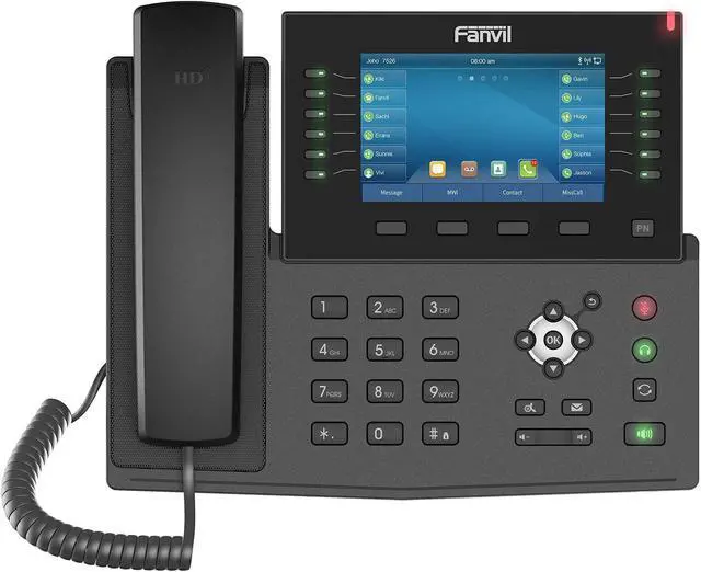 Alt view image 3 of 3 - Fanvil X7C High-End Enterprise IP Phone 20 SIP Lines with Dual Gigabit Ports and Integrated PoE and WiFi Connectivity