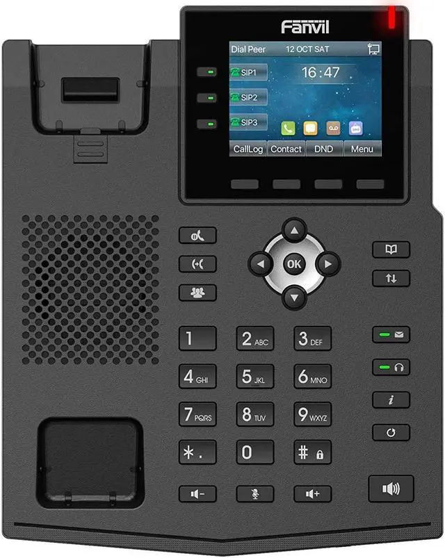 Alt view image 4 of 8 - fanvil x3u enterprise voip phone, 2.8-inch color display, 6 sip lines, dual-port gigabit ethernet, power adapter not included