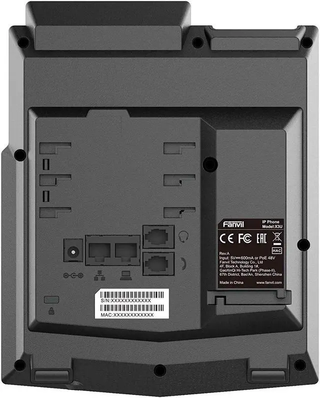 Alt view image 8 of 8 - fanvil x3u enterprise voip phone, 2.8-inch color display, 6 sip lines, dual-port gigabit ethernet, power adapter not included
