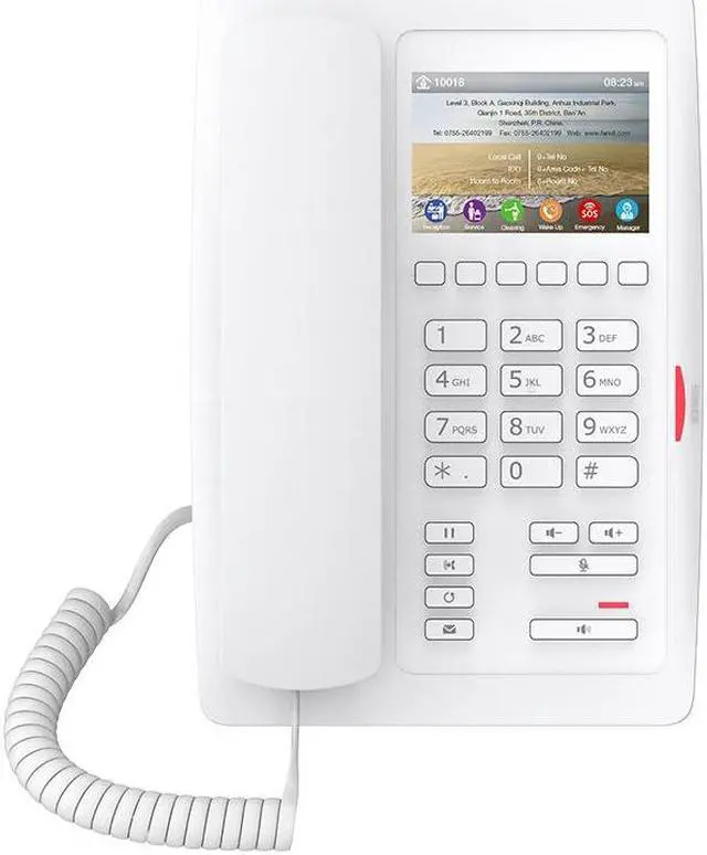 Alt view image 2 of 2 - Fanvil H5 Elegant High-end Color Display Hotel Phone White H5 White