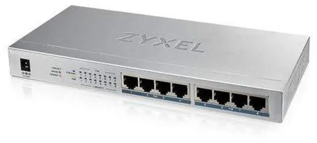 Alt view image 11 of 18 - ZYXEL 8-Port GbE Unmanaged PoE Switch - 8 Ports - Manageable - 2 Layer Supported - Twisted Pair - -