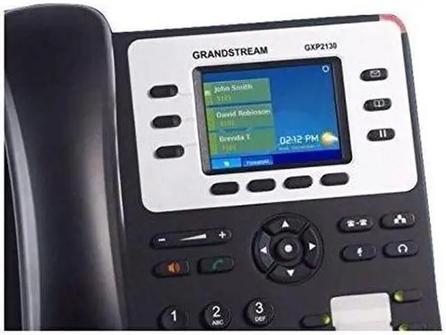 Alt view image 12 of 15 - Grandstream Enterprise IP Telephone GXP2130 (2.8" LCD, POE, Power Supply Included)