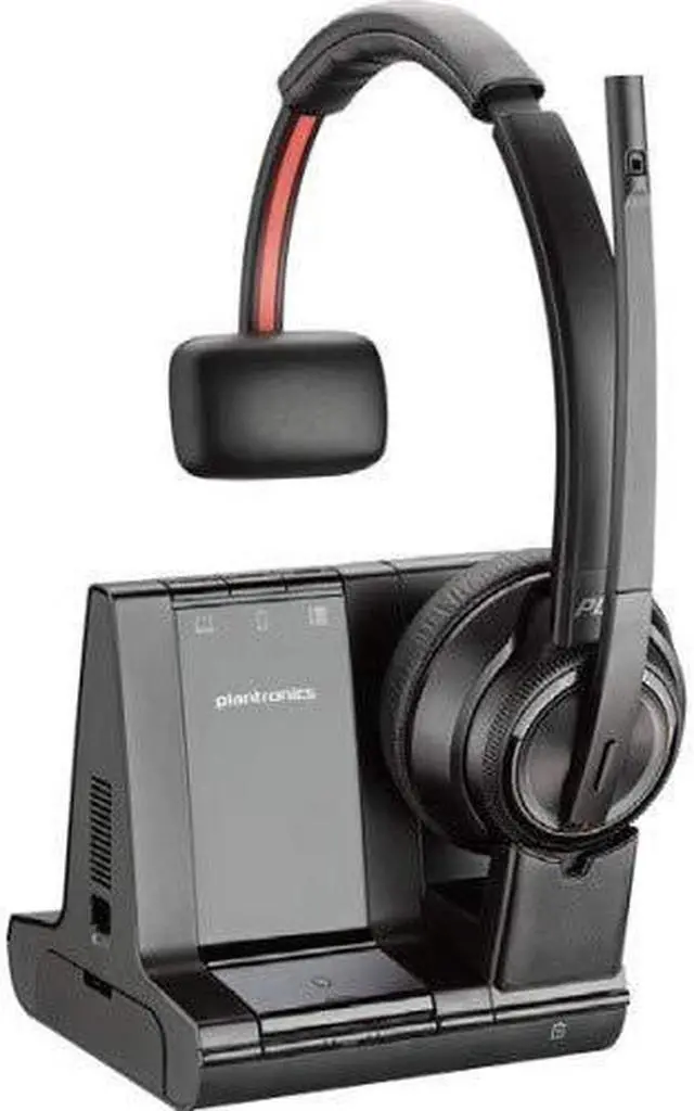 Alt view image 7 of 7 - Poly Savi 8200 Series Wireless Dect Headset System (Plantronics), Black
