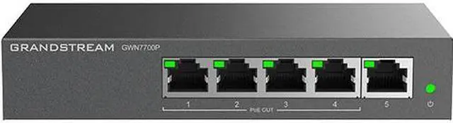 Main image of Grandstream Layer 2 Unmanaged PoE Switch, 5 x GigE (4 x PoE), Metal Case GWN7700P