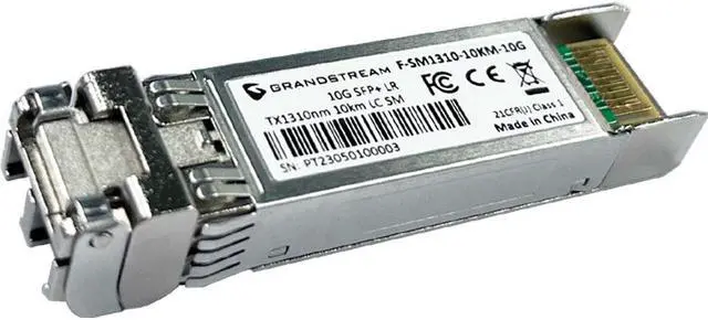 Main image of Grandstream SFP+ Fiber Module (Single-Mode, 1310nm Wave-Length, 10-Kilometer, 10Gbps) F-SM1310-10KM-10G