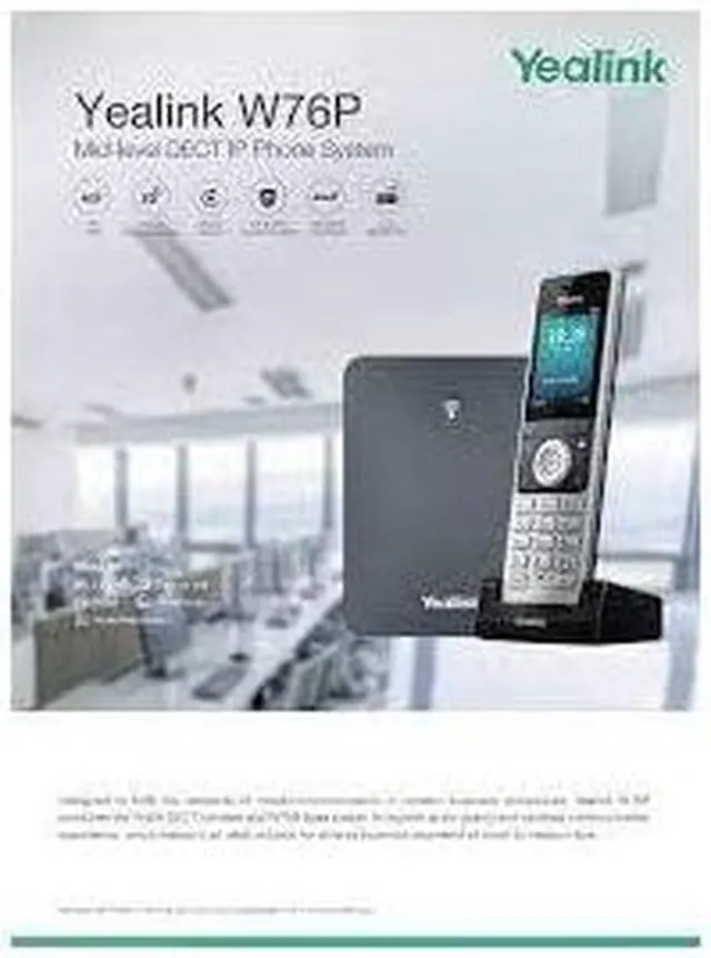 Alt view image 10 of 10 - yealink w76p - ip dect phone bundle w56h with w70 base