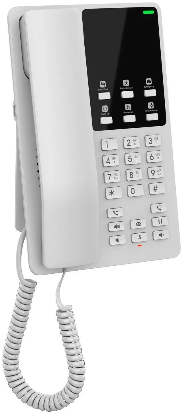 Alt view image 3 of 3 - Grandstream Desktop Hotel Phone w/ built-in WiFi - White GHP620W