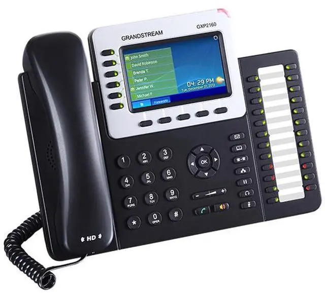 Alt view image 14 of 16 - Grandstream Gxp2160 Ip Phone - Bluetooth - Desktop Wall Mountable